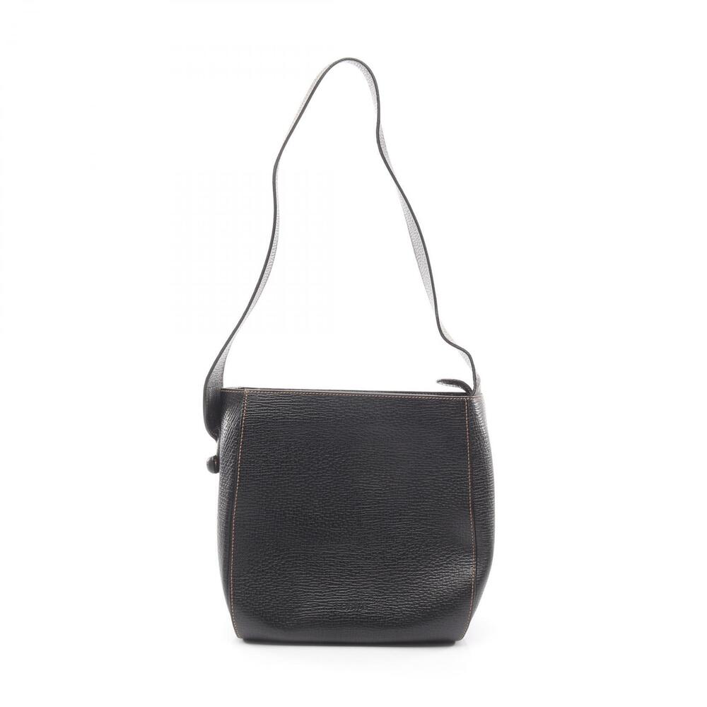 Loewe embossed shoulder bag leather black